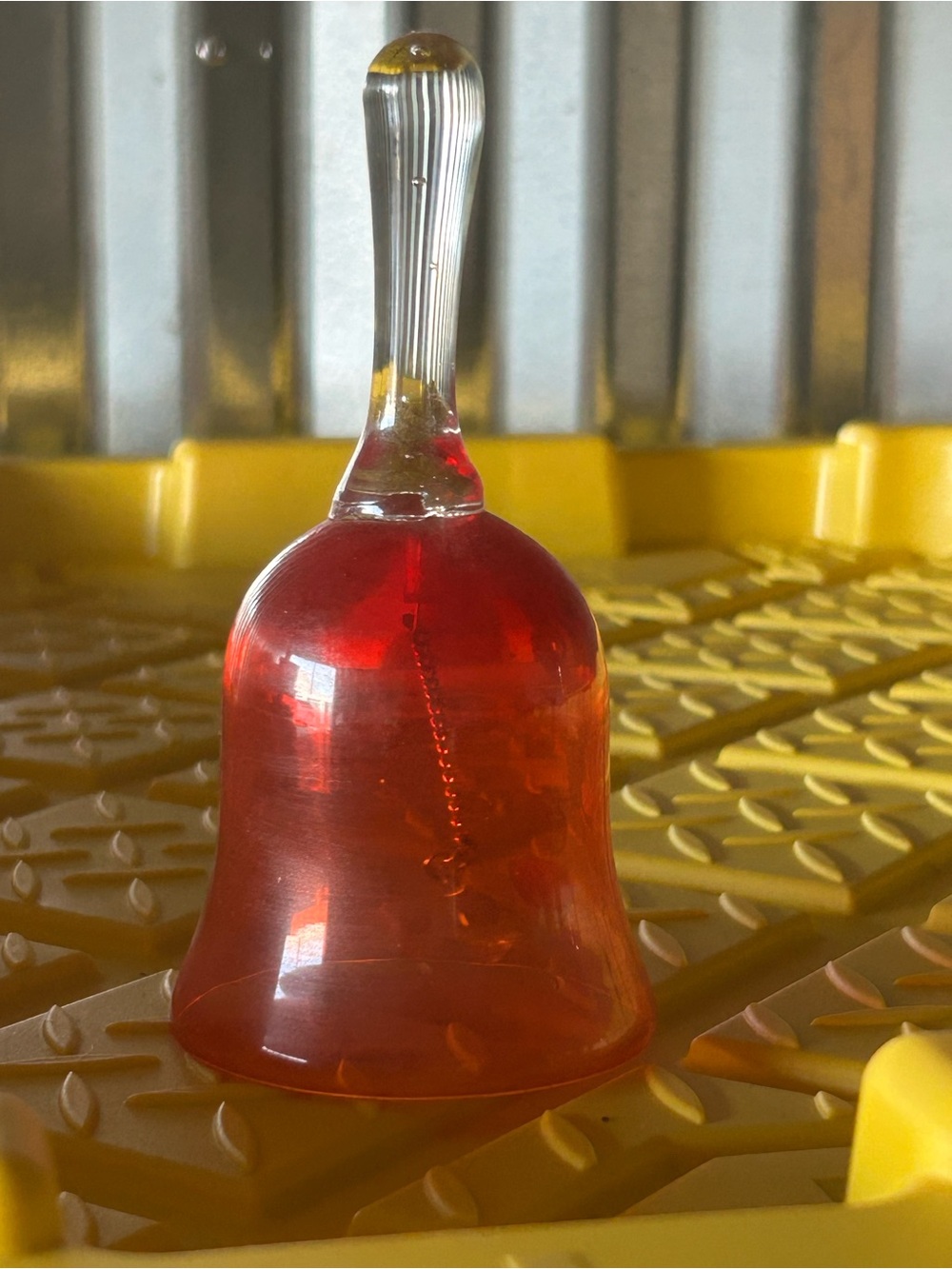 vintage Pilgrim Glass ruby red glass bell